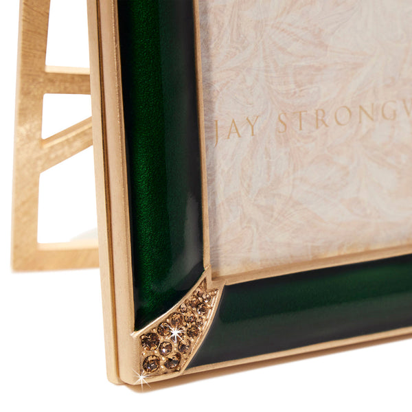 Load image into Gallery viewer, Jay Strongwater 4" x 6" Lavinia Frame - Green