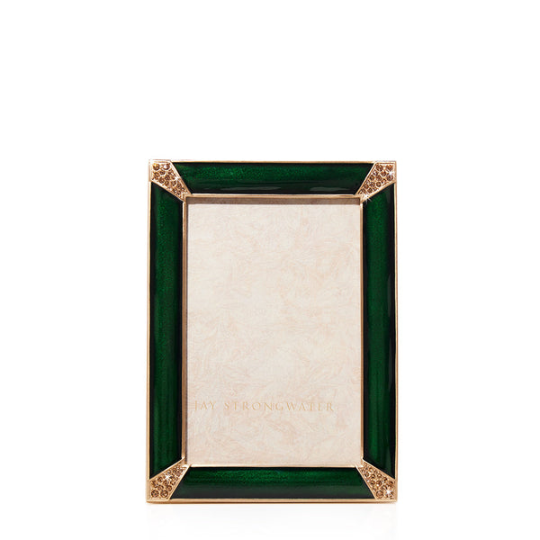 Load image into Gallery viewer, Jay Strongwater 4" x 6" Lavinia Frame - Green