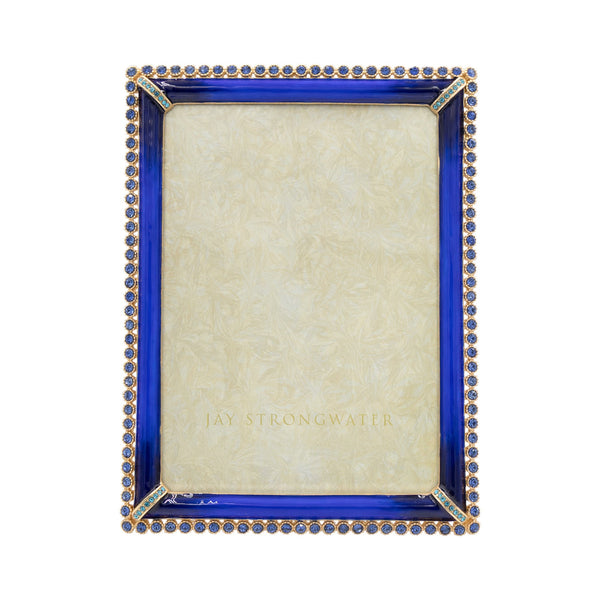 Load image into Gallery viewer, Jay Strongwater Lucas Stone Edge 5" x 7" Picture Frame - Lapis