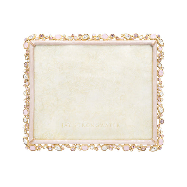 Load image into Gallery viewer, Jay Strongwater 8" x 10" Bejeweled Picture Frame - Baby Pink