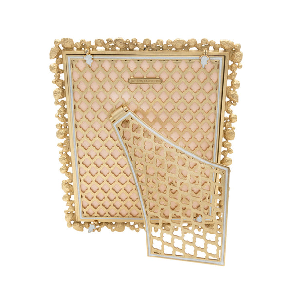 Load image into Gallery viewer, Jay Strongwater Theo Bejeweled 8" x 10" Picture Frame - Baby Blue