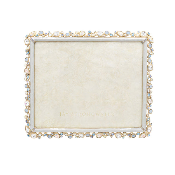 Load image into Gallery viewer, Jay Strongwater Theo Bejeweled 8" x 10" Picture Frame - Baby Blue