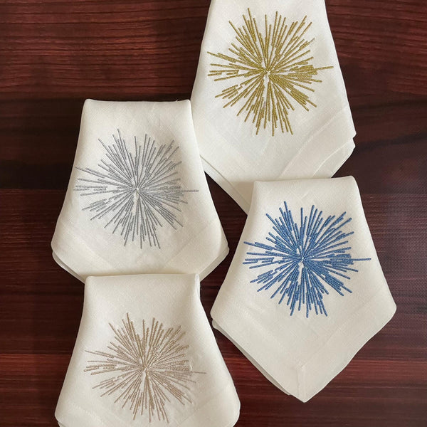Load image into Gallery viewer, Bodrum Linens Starburst - Linen Napkins - Set of 4