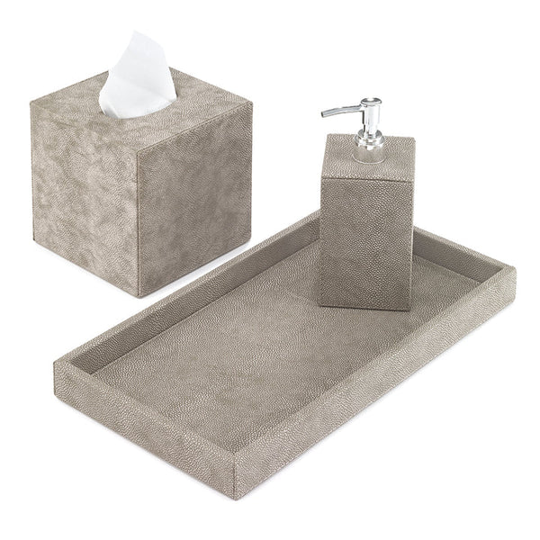 Load image into Gallery viewer, Bodrum Linens Stingray Bath Accessories - Pearl