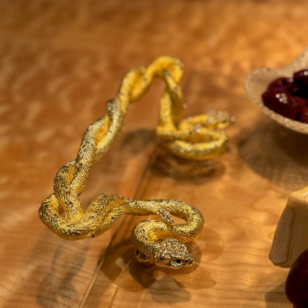 Load image into Gallery viewer, Olivia Riegel Gold Serpentina Glass Tray