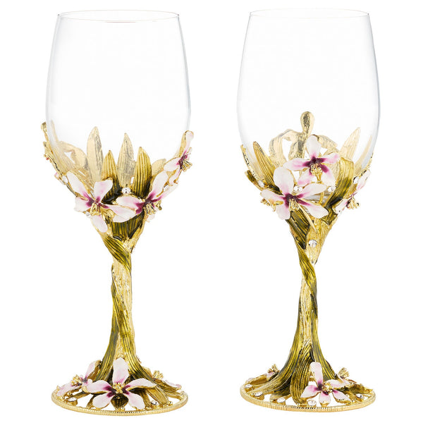 Load image into Gallery viewer, Olivia Riegel Orchid Delight Wine Glass (Set of 2)
