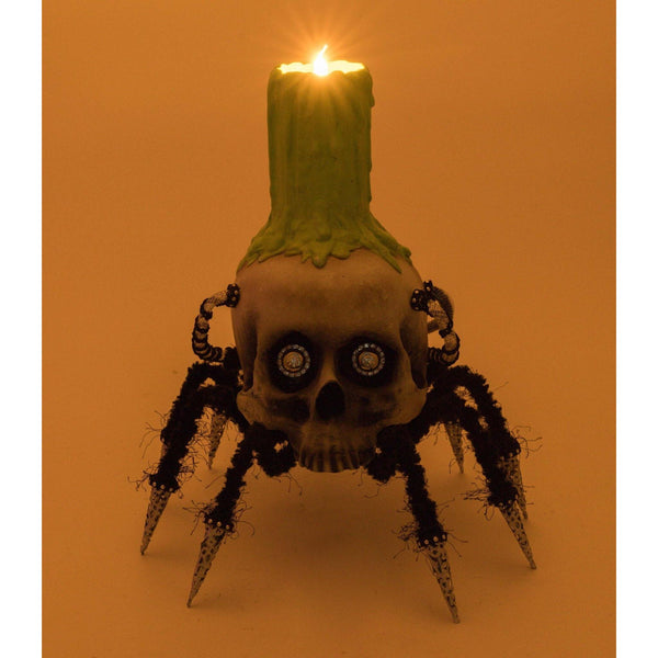 Load image into Gallery viewer, Katherine's Collection Chaotic Spider Skull Candle Holder