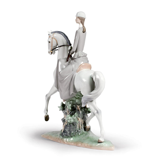 Load image into Gallery viewer, Lladro Woman on Horse Figurine