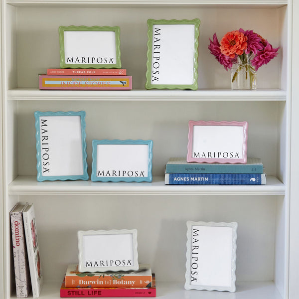 Load image into Gallery viewer, Mariposa Wavy Aqua 5x7 Frame