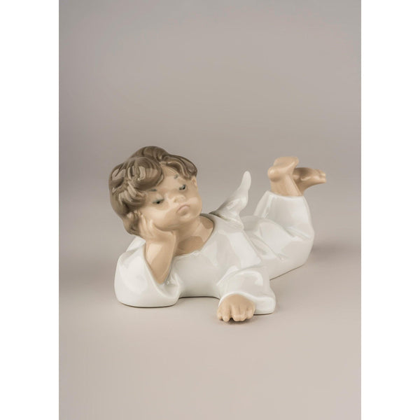 Load image into Gallery viewer, Lladro Angel Laying Down Figurine
