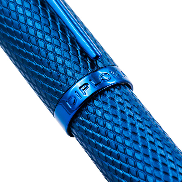 Load image into Gallery viewer, Diplomat Viper Blue Guilloche(Blue) Fountain Pen
