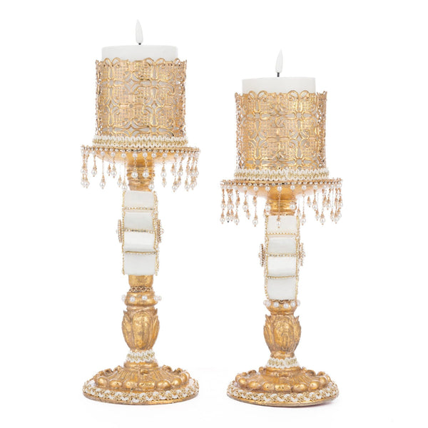 Load image into Gallery viewer, Katherine's Collection Bells of Brilliance Gold Candle Sticks Set of 2