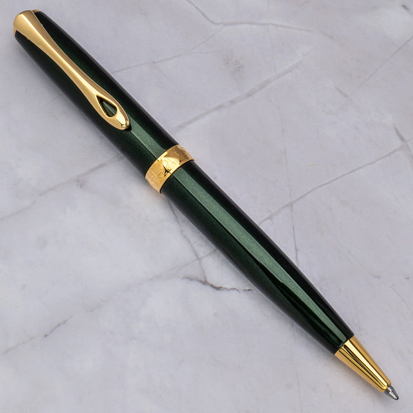 Load image into Gallery viewer, Diplomat Excellence A2 Evergreen with Gold Trim easyFLOW Ballpoint Pen