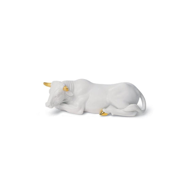 Load image into Gallery viewer, Lladro Ox Nativity Figurine - Golden Lustre