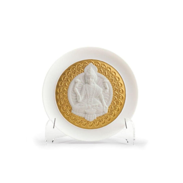 Load image into Gallery viewer, Lladro Goddess Lakshmi Decorative Plate - Golden Lustre