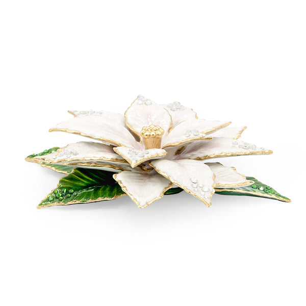 Load image into Gallery viewer, Jay Strongwater White Poinsettia Objet