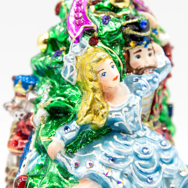 Load image into Gallery viewer, Jay Strongwater Clara and the Nutcracker Glass Ornament