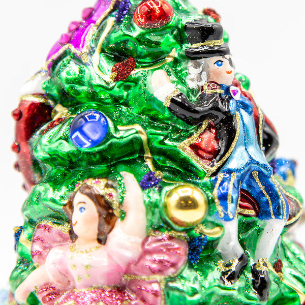 Load image into Gallery viewer, Jay Strongwater Clara and the Nutcracker Glass Ornament