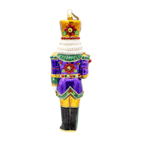 Load image into Gallery viewer, Jay Strongwater Poinsettia Nutcracker Ornament