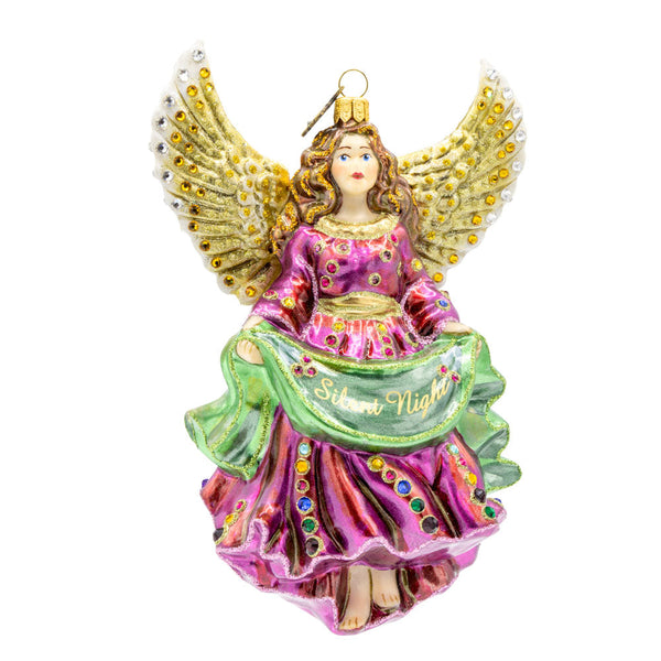 Load image into Gallery viewer, Jay Strongwater Silent Night Angel Ornament