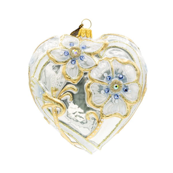 Load image into Gallery viewer, Jay Strongwater Floral Opal Heart Ornament