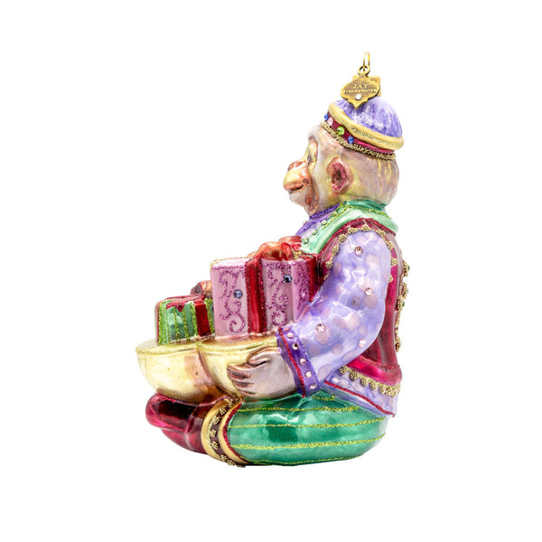 Load image into Gallery viewer, Jay Strongwater Monkey Bearing Gifts Ornament