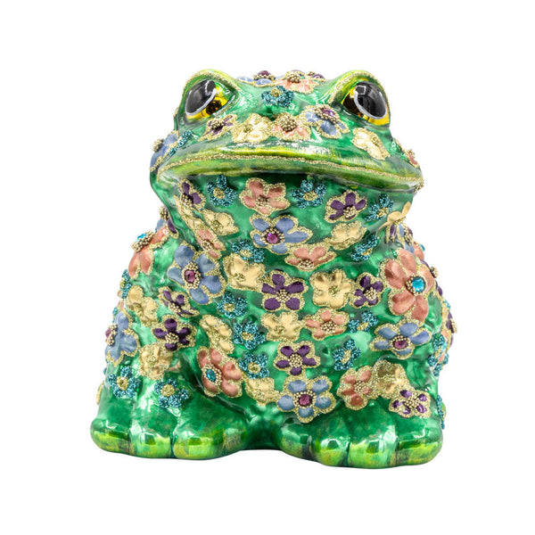 Load image into Gallery viewer, Jay Strongwater Floral Frog Ornament