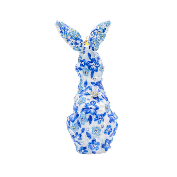 Load image into Gallery viewer, Jay Strongwater Blue Floral Hopper Ornament
