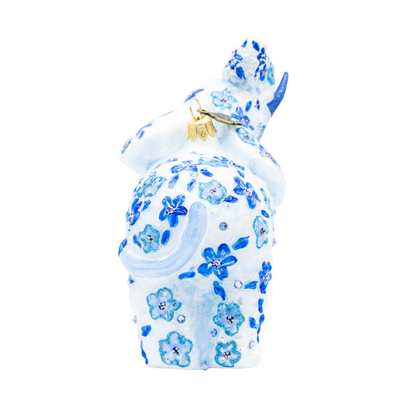 Load image into Gallery viewer, Jay Strongwater Bouquet Elephant Ornament