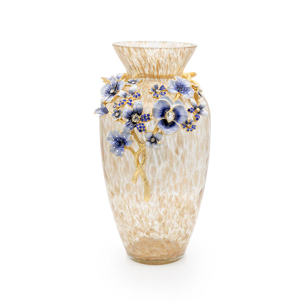 Load image into Gallery viewer, Jay Strongwater Polly Bouquet Vase - Blue