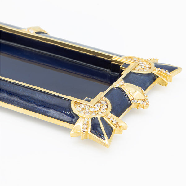 Load image into Gallery viewer, Jay Strongwater Charles Art Deco Tray - Delft Garden