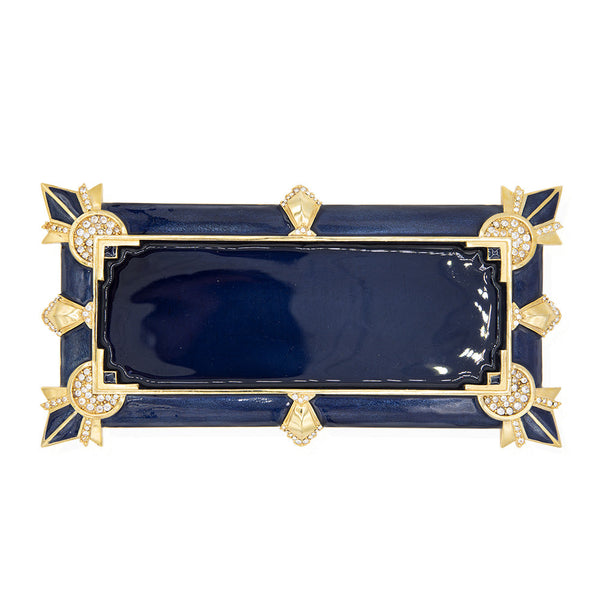 Load image into Gallery viewer, Jay Strongwater Charles Art Deco Tray - Delft Garden