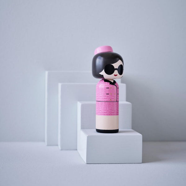 Load image into Gallery viewer, Lucie Kaas Sketch.inc - Kokeshi Doll - Jackie, H23.5 cm Large