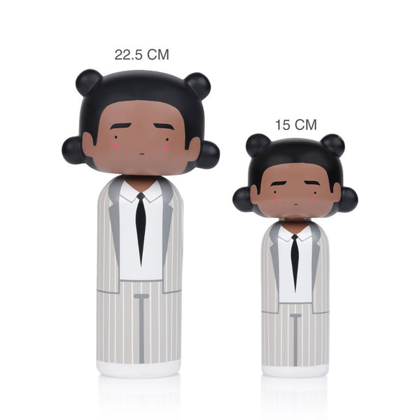 Load image into Gallery viewer, Lucie Kaas Sketch.inc - Kokeshi Doll - Basquiat - three-point-crown