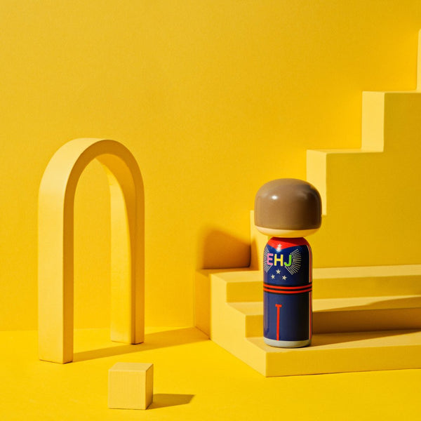 Load image into Gallery viewer, Lucie Kaas Sketch.inc - Kokeshi Doll - Elton Farewell, H14.5 cm