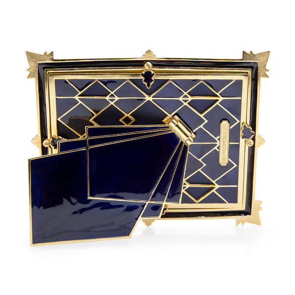 Load image into Gallery viewer, Jay Strongwater Geraldine Art Deco 5" x 7" Frame - Delft Garden