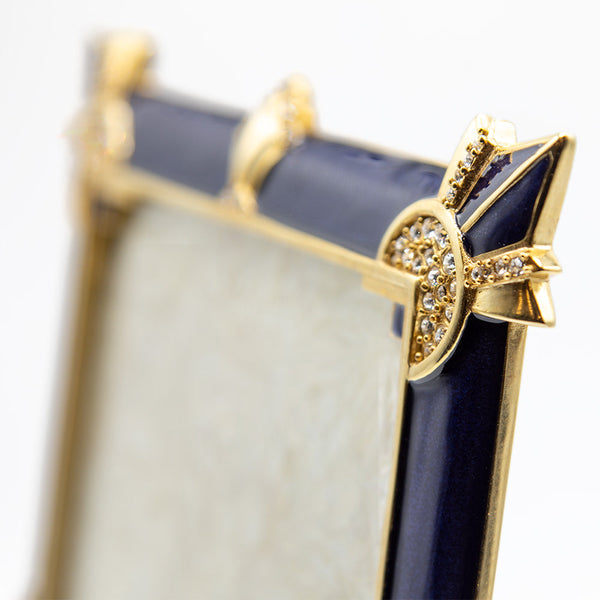 Load image into Gallery viewer, Jay Strongwater Geraldine Art Deco 5" x 7" Frame - Delft Garden