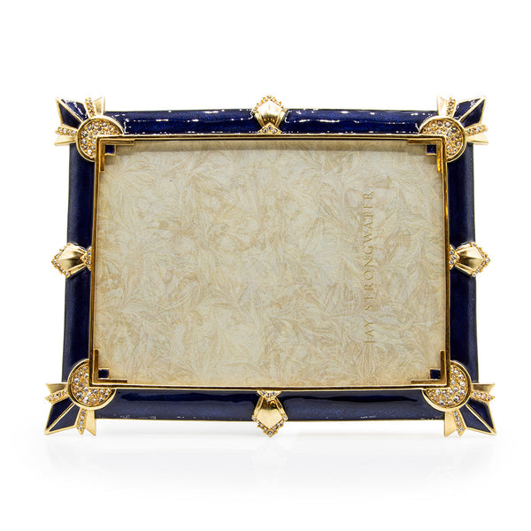 Load image into Gallery viewer, Jay Strongwater Geraldine Art Deco 5" x 7" Frame - Delft Garden