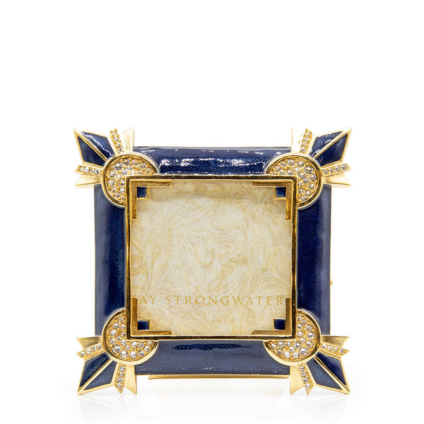 Load image into Gallery viewer, Jay Strongwater Dorothy 3 x 3 Art Deco Frame - Delft Garden