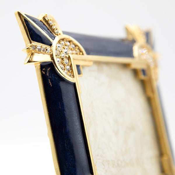 Load image into Gallery viewer, Jay Strongwater Dorothy 3 x 3 Art Deco Frame - Delft Garden