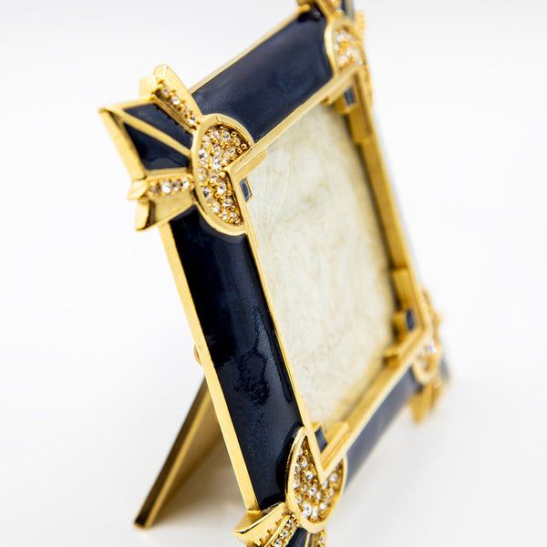 Load image into Gallery viewer, Jay Strongwater Dorothy 3 x 3 Art Deco Frame - Delft Garden