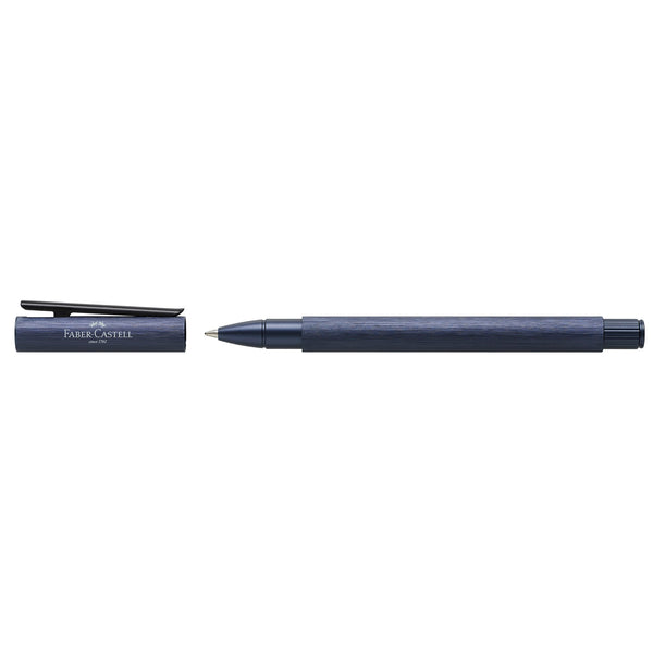 Load image into Gallery viewer, Faber-Castell NEO Slim Rollerball Pen, Aluminum Dark Blue