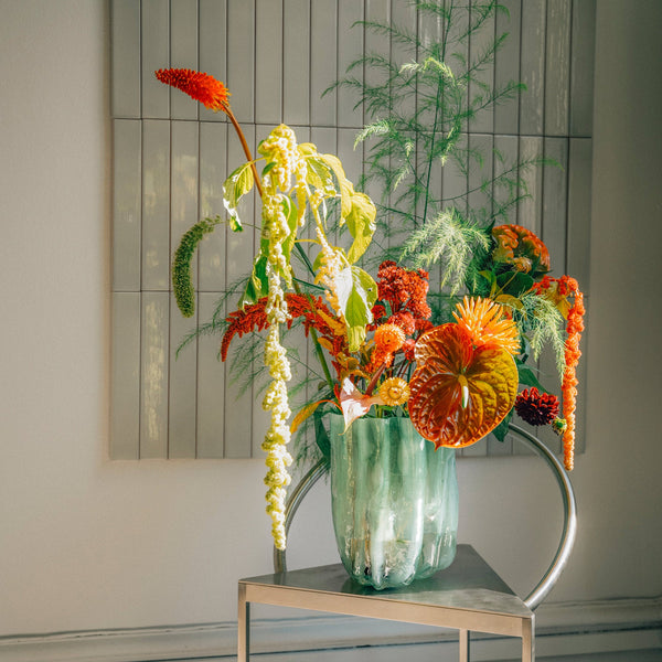 Load image into Gallery viewer, Kosta Boda Crackle Vase Tall Jade Green