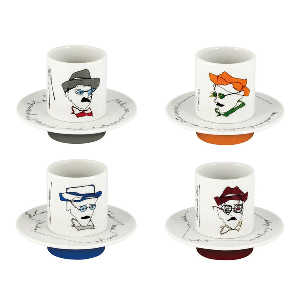 Load image into Gallery viewer, Vista Alegre Heteronimos - Set 4 Coffee Cups & Saucers