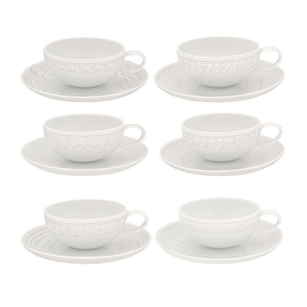 Load image into Gallery viewer, Vista Alegre Ornament - Set Of 6 Tea Cup & Saucer