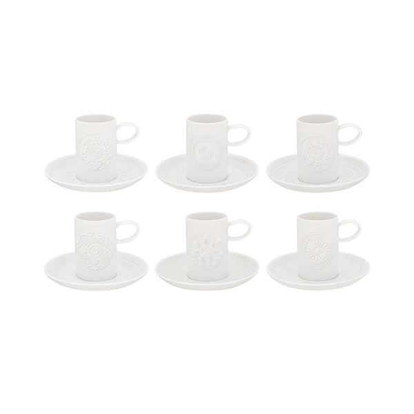 Load image into Gallery viewer, Vista Alegre Ornament - Set Of 6 Coffee Cup & Saucer