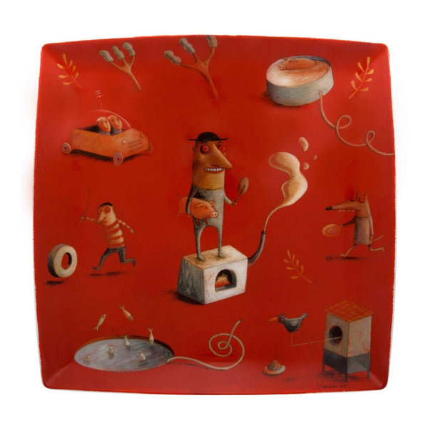 Load image into Gallery viewer, Vista Alegre 2I - Square Plate Joao Vaz Carvalho