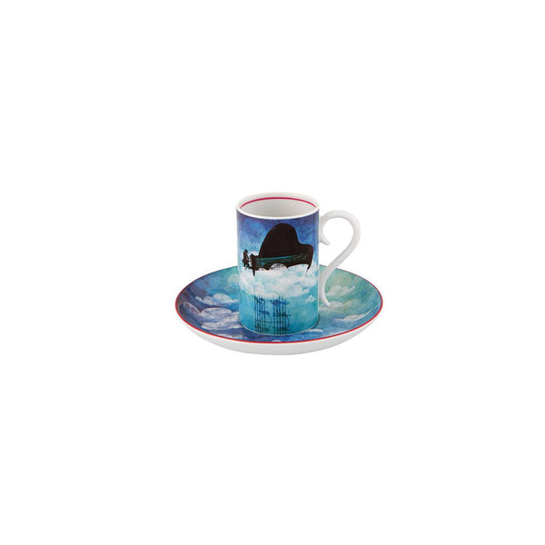 Load image into Gallery viewer, Vista Alegre Fur Beethoven - Set 4 Coffee cups & saucer