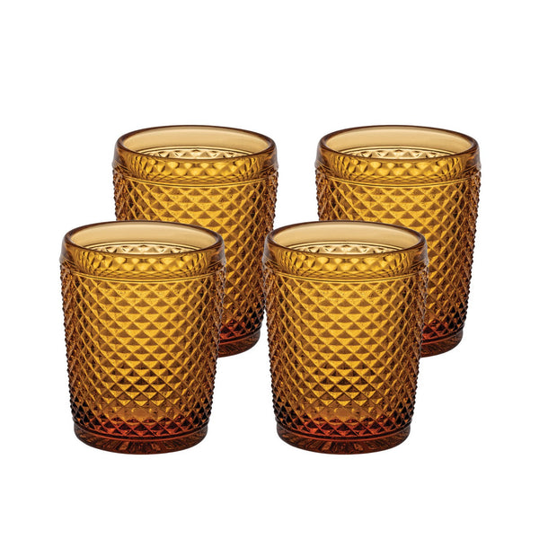 Load image into Gallery viewer, Vista Alegre Bicos - Set Of 4 Old Fashion Amber