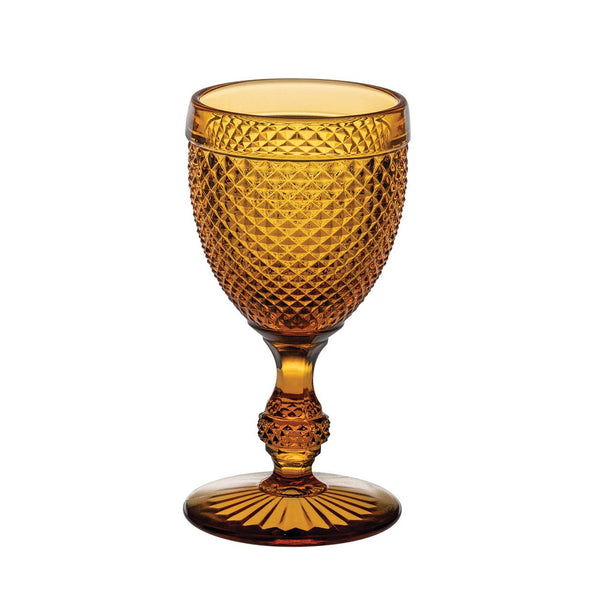 Load image into Gallery viewer, Vista Alegre Bicos - Set Of 4 Water Goblets Amber